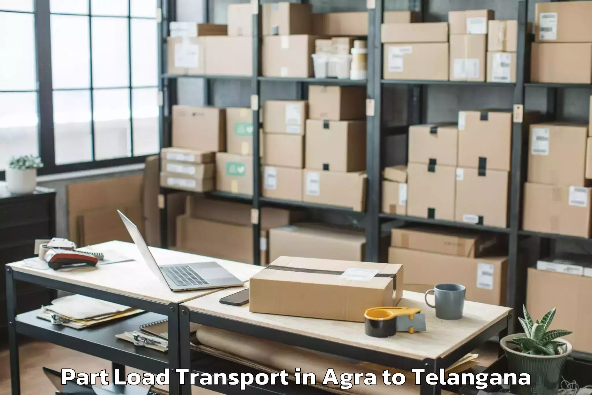 Top Agra to Munagala Part Load Transport Available